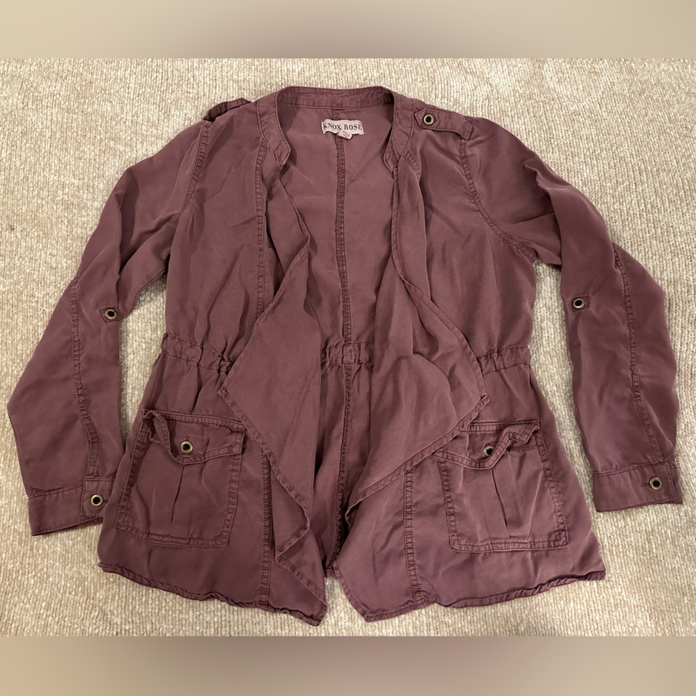 Purple Open Front Cardigan - Size XS